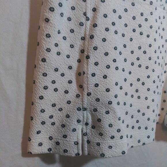 Maeve Anthropologie  Brenner Peplum Top Sleeveless Dotted Size L - Picture 7 of 9